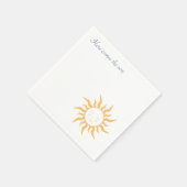 Hier komt het zoon Baby shower Servet (Hoek)