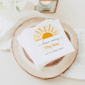 Hier komt het zoon baby shower servet