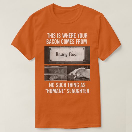 Hier komt je bacon vandaan t-shirt (Design voorkant)