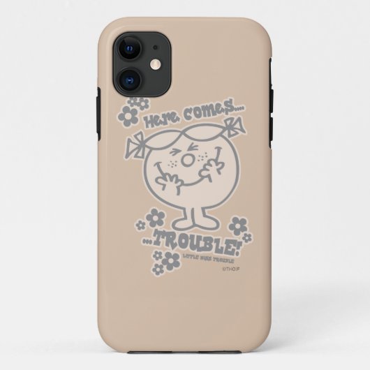 Hier komt kleine Miss Trouble Case-Mate iPhone Case (Achterkant)