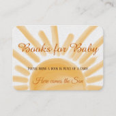 Hier komt Ray Sunshine Book voor Baby shower Game Informatiekaartje (Voorkant)