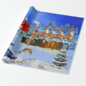 HIER KOMT SANTA CLAUS CADEAUPAPIER (Uitgerold)