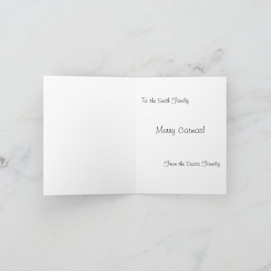 "Hier komt Santa Claws"-feestdag Kaart (Binnen)