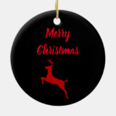 HIER KOMT SANTA OP SKATEBOARD CHRISTMAS KERAMISCH ORNAMENT (Achterkant)