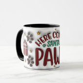 Hier Komt Santa Paws Mok (Voorkant links)