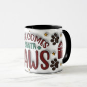 Hier Komt Santa Paws Mok (Voorkant rechts)