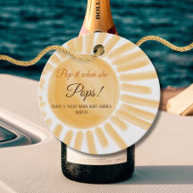 Hier komt Sunshine Ray Yellow Baby shower Pop het