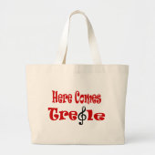 Hier komt Treble Grote Tote Bag (Voorkant)