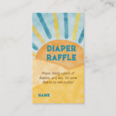 Hier komt Zoon Blue Rays Sunshine Baby shower Game Informatiekaartje (Voorkant)