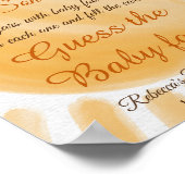 Hier komt Zoon Zonnestraal Baby shower Raad spel Poster (Hoek)