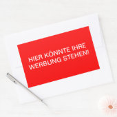 Hier könnte ihre Werbung stehen! Rechthoekige Sticker (Envelop)