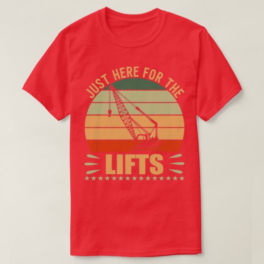 Hier kraan voor de liften t-shirt (Design voorkant)