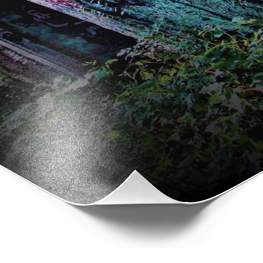 "Hier kun je eeuwigheid besteden" Foto Afdruk (Hoek)