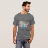 Hier leef ik de Verenigde Staten T-shirt (Voorkant volledig)