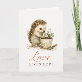 Hier Leeft Liefde Huis Verwarmingskaart Kaart
