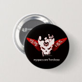 Hier Lies... Knoop Ronde Button 5,7 Cm (Voorkant /achterkant)