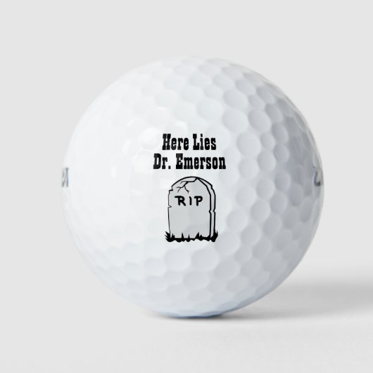  hier Lies Tombstone Golfballen (Voorkant)