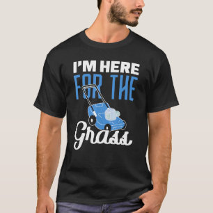Hier ligt de grasmaaier. t-shirt