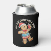 Hier lijkt het net een grappige snack kerst kerst  blikjeskoeler (Blikje Voorkant)