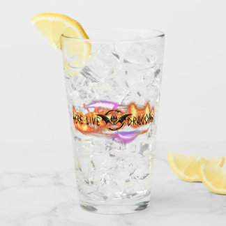 Hier live Dragons Shaker Glass Glas