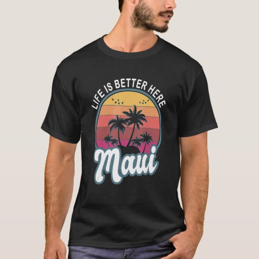 Hier Maui Hawaii T-shirt (Voorkant)