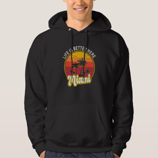 Hier Miami Florida Hoodie (Voorkant)