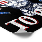 Hier naar Bang Abraham Lincoln 4th of July vuurwer Poster (Hoek)