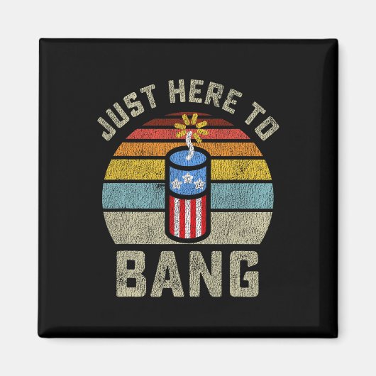 Hier naar Bang Grappig 4 juli 4 juli Mannen Magneet (Voorkant)