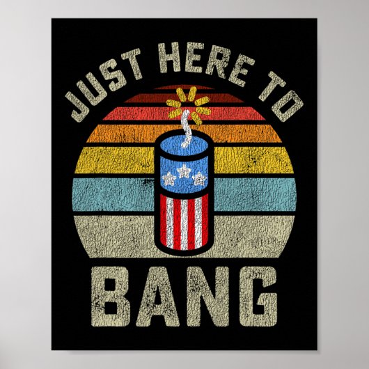 Hier naar Bang Grappig 4 juli 4 juli Mannen Poster (Voorkant)