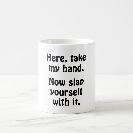 Hier, neem mijn hand. koffiemok (Center)