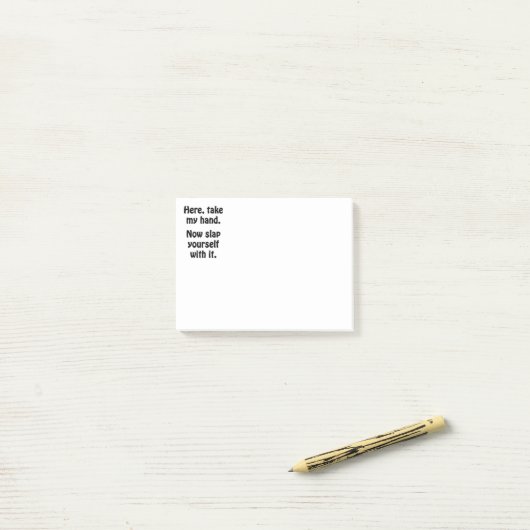 Hier, neem mijn hand. post-it® notes (Op bureau)