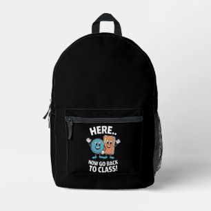 Hier Nu Terug Naar De Klas Schoolverpleegster Medi Bedrukte Rugzak
