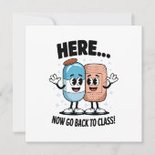 Hier Nu Terug Naar De Klas Schoolverpleegster Medi Kaart (Voorkant)