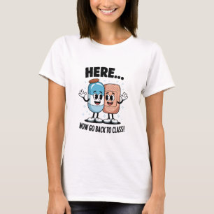 Hier Nu Terug Naar De Klas Schoolverpleegster Medi T-shirt