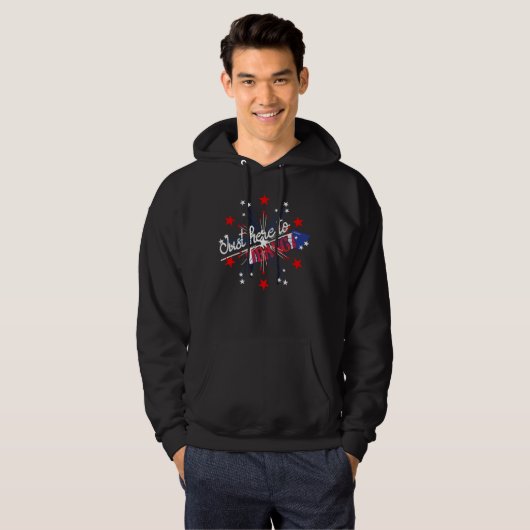 HIER OM DE grappige 4-de van Juli vuurwerk TE VERB Hoodie (Voorkant volledig)