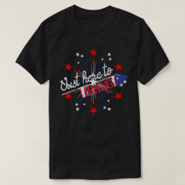 HIER OM DE grappige 4-de van Juli vuurwerk TE VERB T-shirt