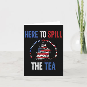 Hier om de thee te morsen 4 juli Amerikaanse patri Kaart