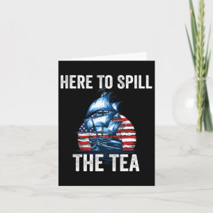 Hier om de thee te morsen US Patriotic Pride 4th o Kaart