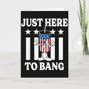 Hier om grappige patriottische 4 juli vuurwerk te kaart