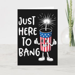Hier om grappige patriottische vuurwerk usa humor  kaart