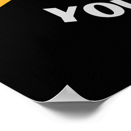 Hier om je donder te sturen poster (Hoek)