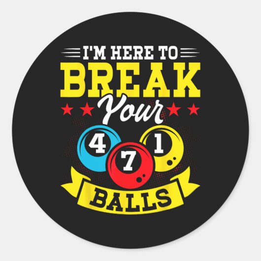 Hier om je leven te breken ronde sticker (Voorkant)