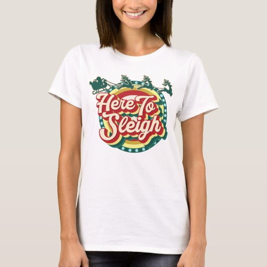 Hier om kerstT-shirt te slapen T-shirt (Voorkant)