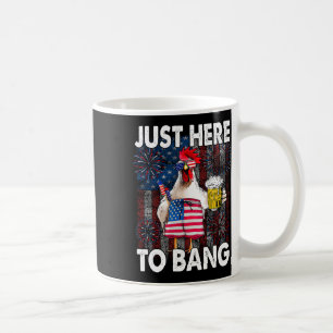 Hier om kip te slaan 4 juli Amerikaanse vlag vuur Koffiemok