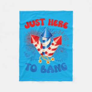 Hier om leuk te zijn op 4 juli Amerikaanse vlag Fleece Deken