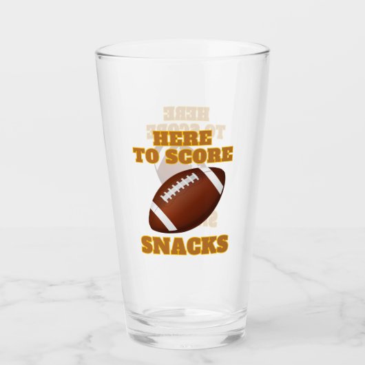 Hier om snacks te scoren glas (Voorkant)