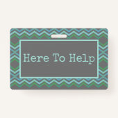 Hier om te helpen badge (Achterkant)