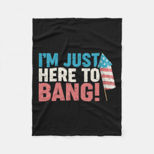 Hier om te knallen Shirt 4 juli vuurwerk Patriotti Fleece Deken