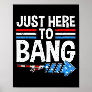 Hier om te knallen Shirt vuurwerk viering 4th of J Poster