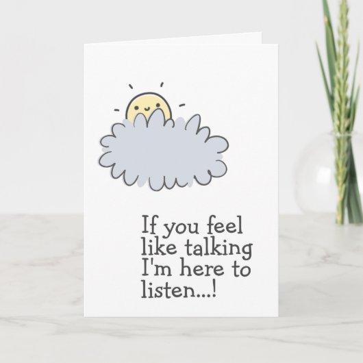 Hier om te luisteren! Ik heb jou! Schattigee kanke Kaart (Voorkant)